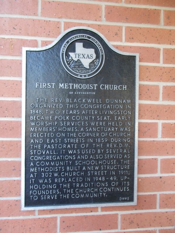First Methodist Church of Livingston Marker. Click for full size. First Methodist Church of Livingston Marker image. Click for full size.