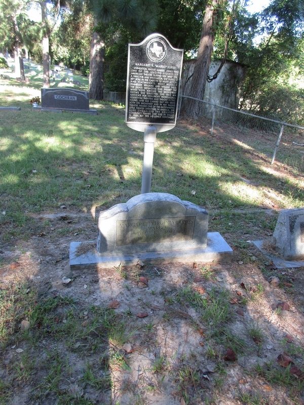 Margaret V. "Margo" Jones Marker. Click for full size. Margaret V. "Margo" Jones Marker image. Click for full size.