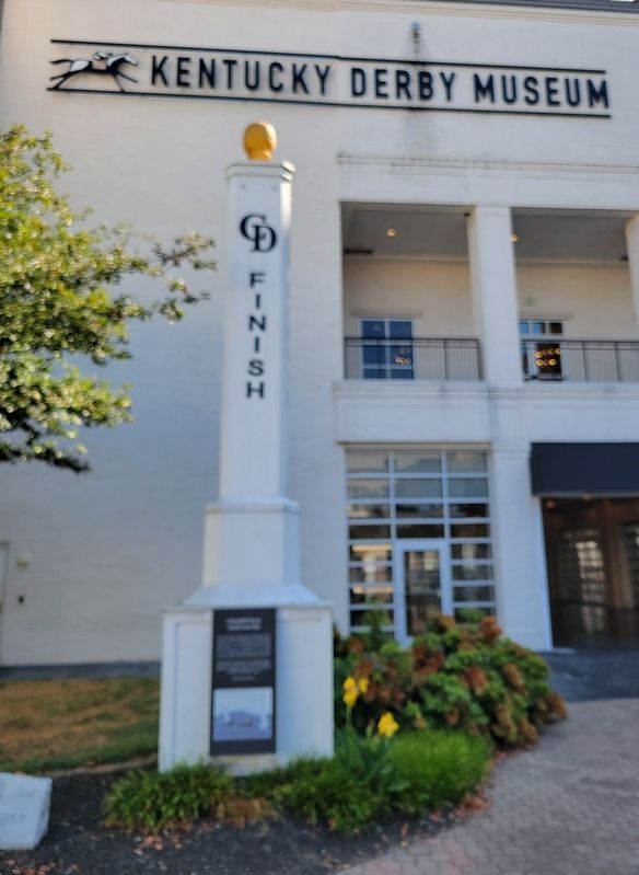 Churchill Downs Finish Line Pole Marker. Click for full size. Churchill Downs Finish Line Pole Marker image. Click for full size.