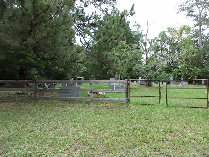 Oilfield Cemetery and marker image. Click for full size.