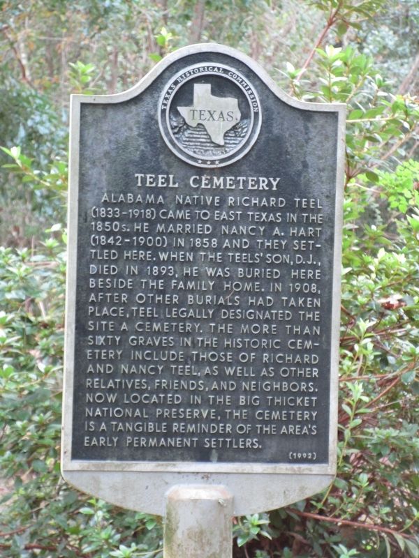 Teel Cemetery Marker image. Click for full size.