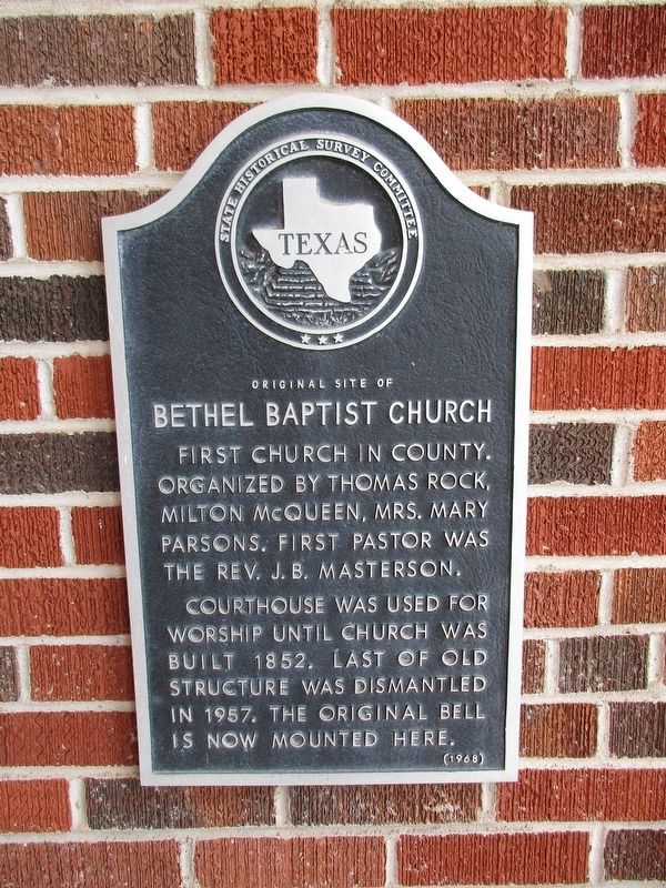 Bethel Baptist Church Marker. Click for full size. Bethel Baptist Church Marker image. Click for full size.