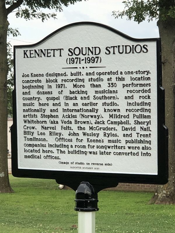Kennett Sound Studios Marker, Side One. Click for full size. Kennett Sound Studios Marker, Side One image. Click for full size.