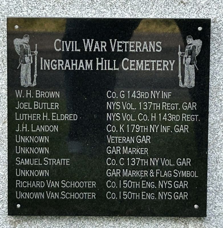 Ingraham Hill Cemetery Marker image. Click for full size.