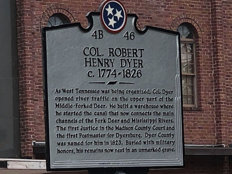 Col. Robert Henry Dyer Marker, Side Two. Click for full size. Col. Robert Henry Dyer Marker, Side Two image. Click for full size.