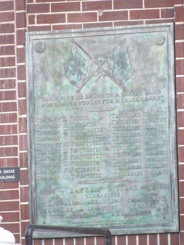 Dyer County Confederate Memorial Plaques (Second of Two) image. Click for full size.