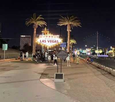 Welcome To Las Vegas Sign and Markers. Click for full size. Welcome To Las Vegas Sign and Markers image. Click for full size.