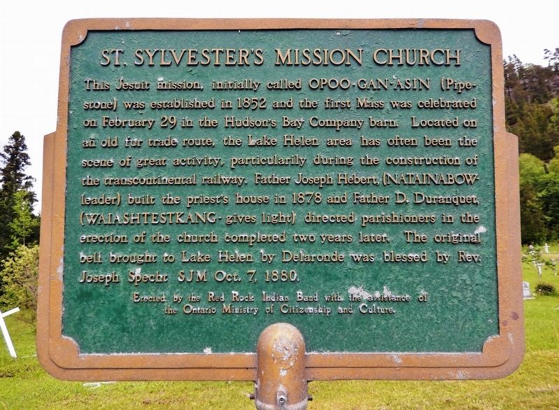 St. Sylvester's Mission Church Marker. Click for full size. St. Sylvester's Mission Church Marker image. Click for full size.