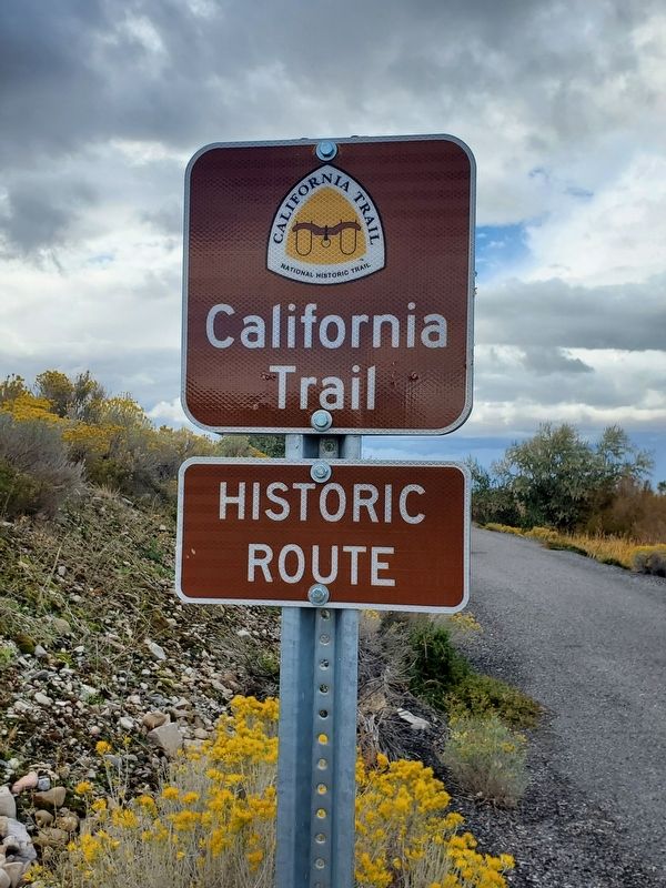 Walking trail to Black Rock is on the Historic California Trail. Click for full size. Walking trail to Black Rock is on the Historic California Trail image. Click for full size.
