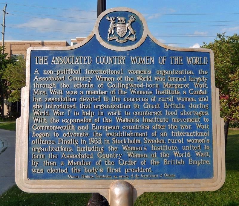 The Associated Country Women of the World<br>(<i>marker west side</i>) image. Click for full size.
