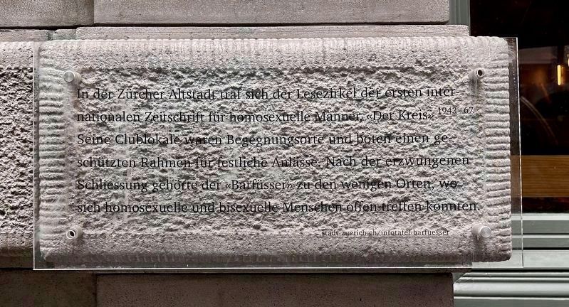 Schwule, Lesben und trans Menschen / Gays, Lesbians, and Transgender Persons Marker - bottom panel image. Click for full size.