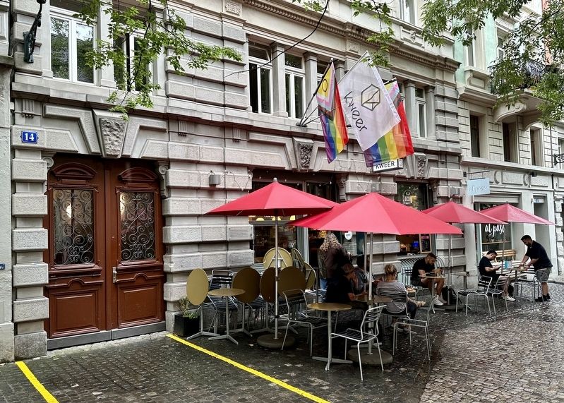 Gays, Lesbians, and Transgender Persons in Zurich Marker - wider view image. Click for full size.