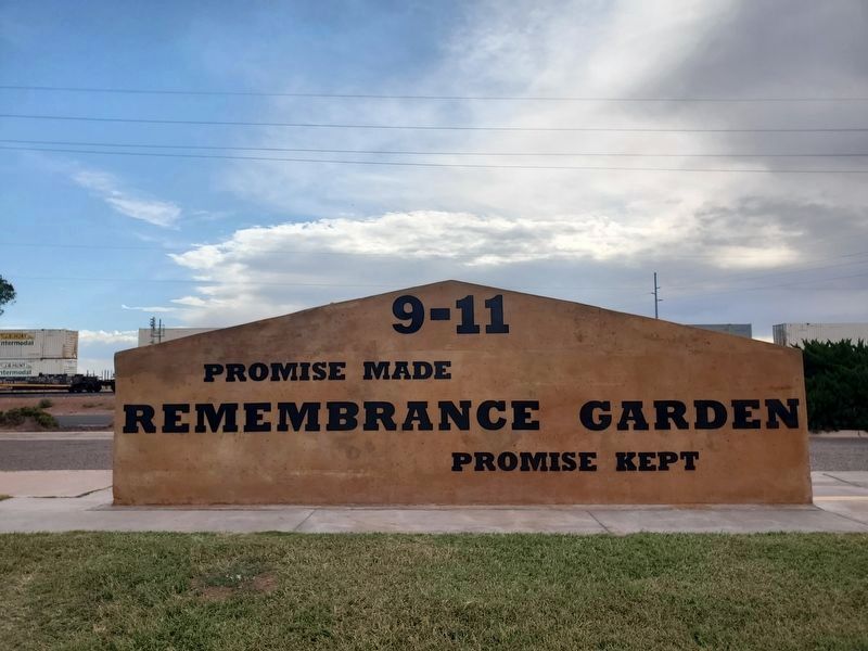 Remembrance Garden entrance sign image. Click for full size.