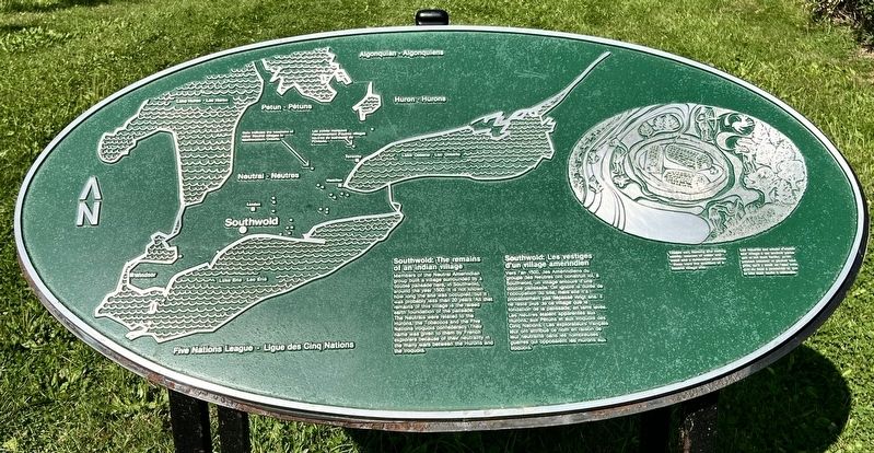Southwold: The remains of an indian village/Southwold: Les vestiges d’un village amérindien Marker. Click for full size. Southwold: The remains of an indian village/Southwold: Les vestiges d’un village amérindien Marker image. Click for full size.