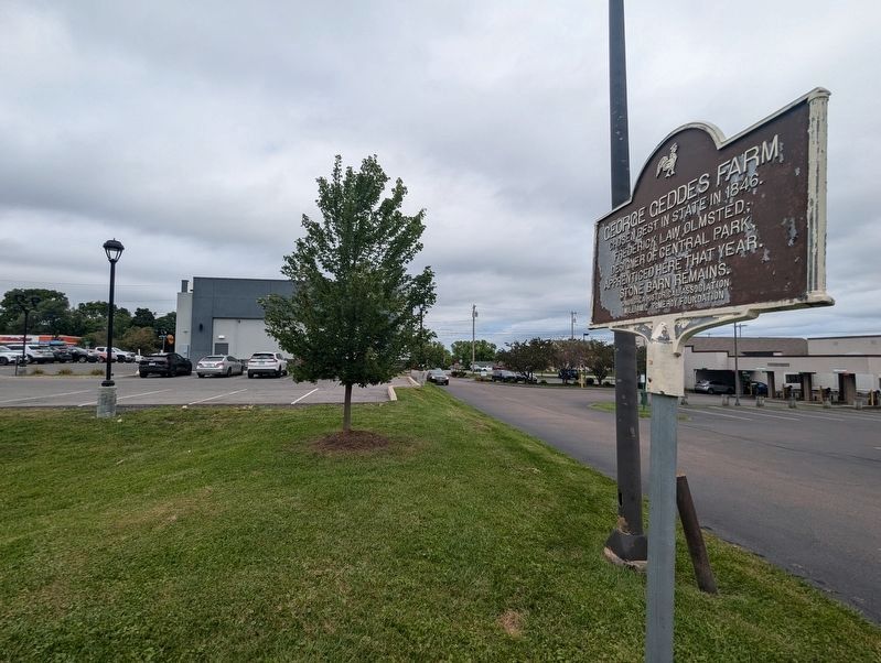 George Geddes Farm Marker with wider view image. Click for full size.