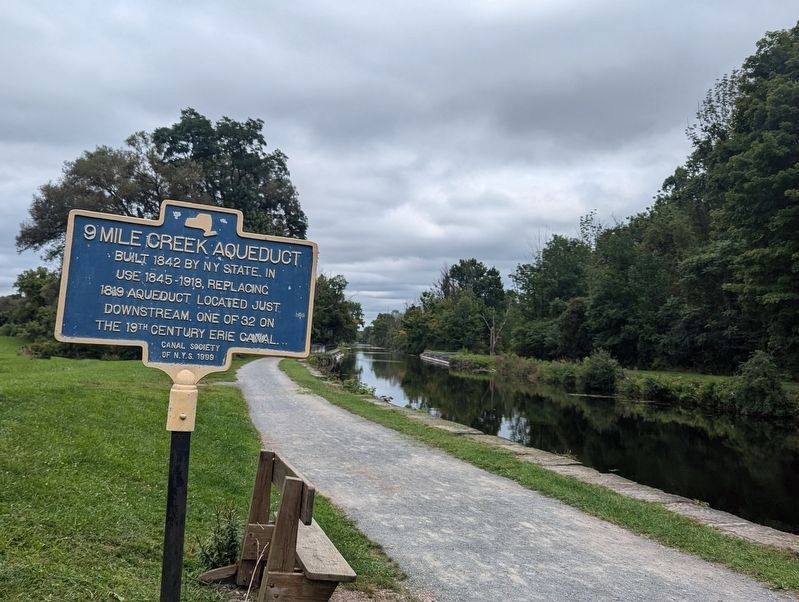 9 Mile Creek Aqueduct Marker current condition image. Click for full size.