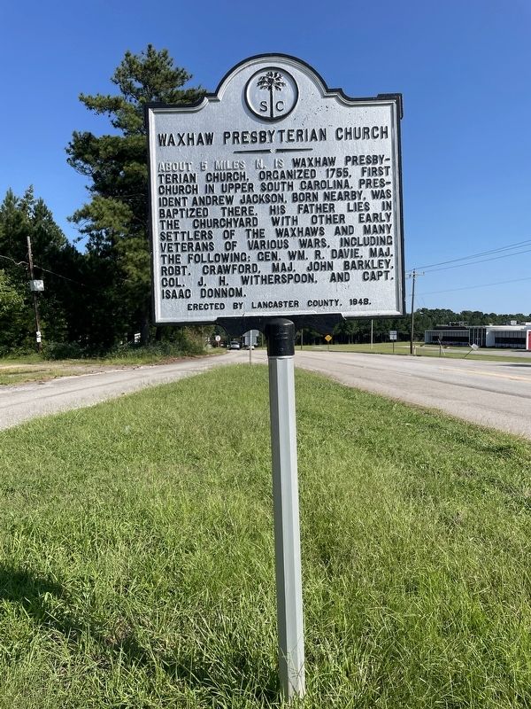 Waxhaw Presbyterian Church Marker. Click for full size. Waxhaw Presbyterian Church Marker image. Click for full size.