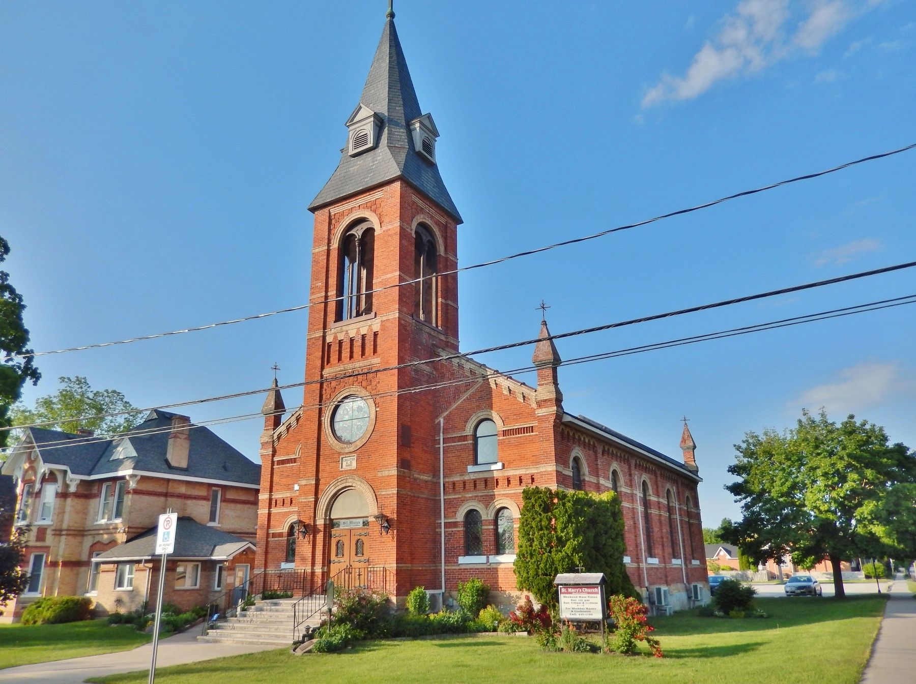 Saint Mary's Roman Catholic Church (<i>southwest elevation</i>) image. Click for full size.