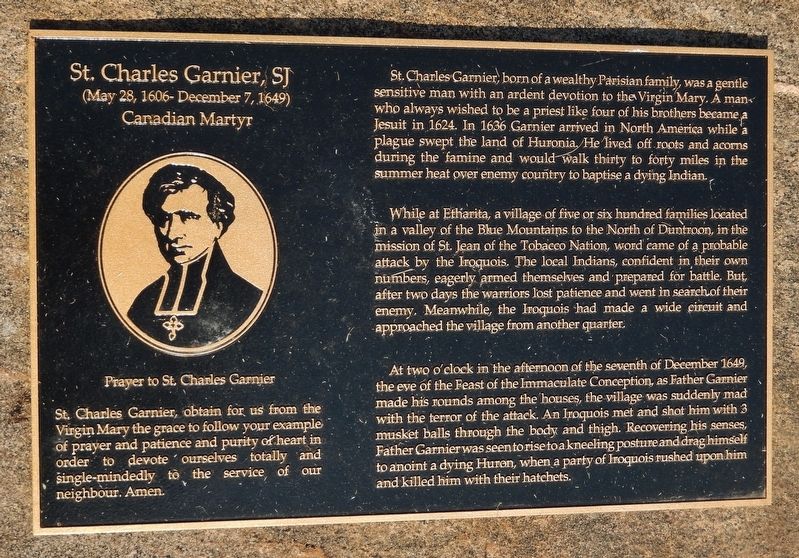 St. Charles Garnier, SJ Marker image. Click for full size.