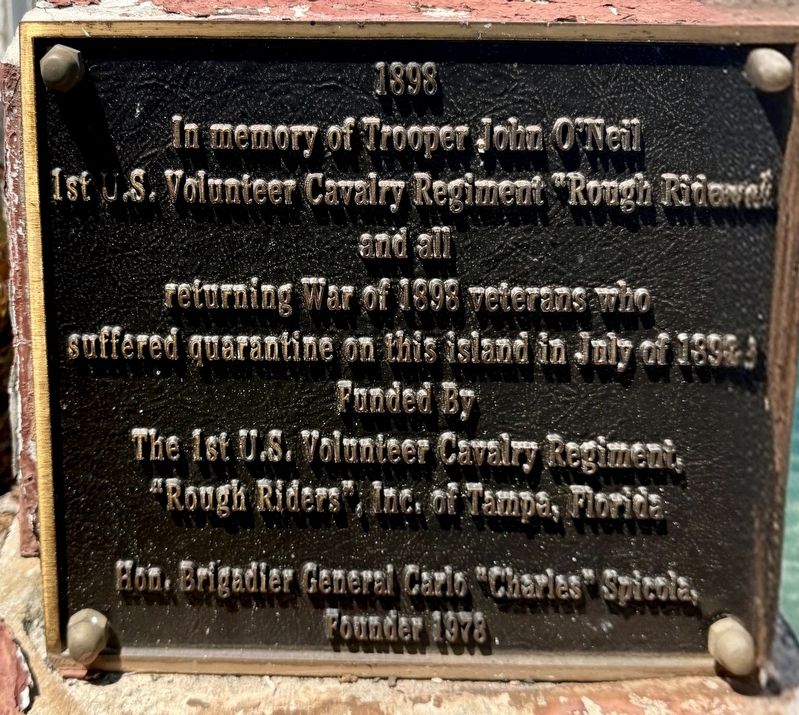 Spanish-American War Memorial Marker. Click for full size. Spanish-American War Memorial Marker image. Click for full size.