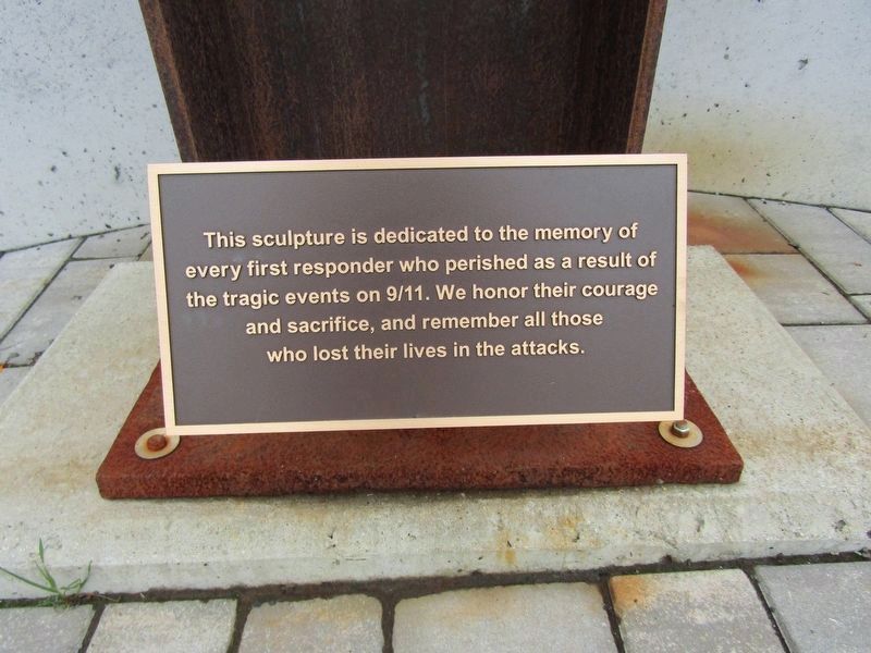 9/11 First Responders Memorial Plaque. Click for full size. 9/11 First Responders Memorial Plaque image. Click for full size.