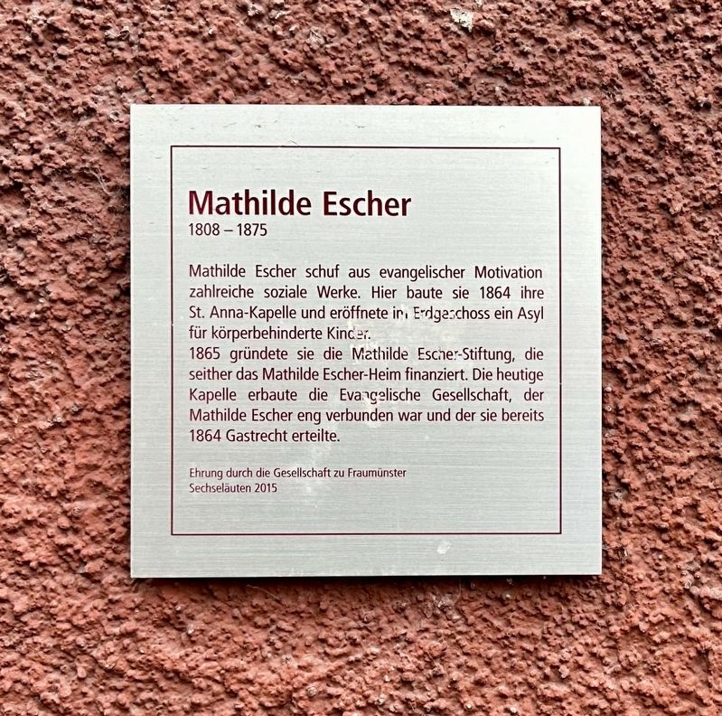 Mathilde Escher Marker. Click for full size. Mathilde Escher Marker image. Click for full size.