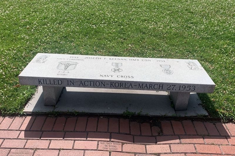 Joseph F Keena commemorative bench image. Click for full size.