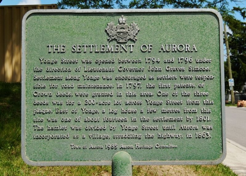 The Settlement of Aurora Marker image. Click for full size.