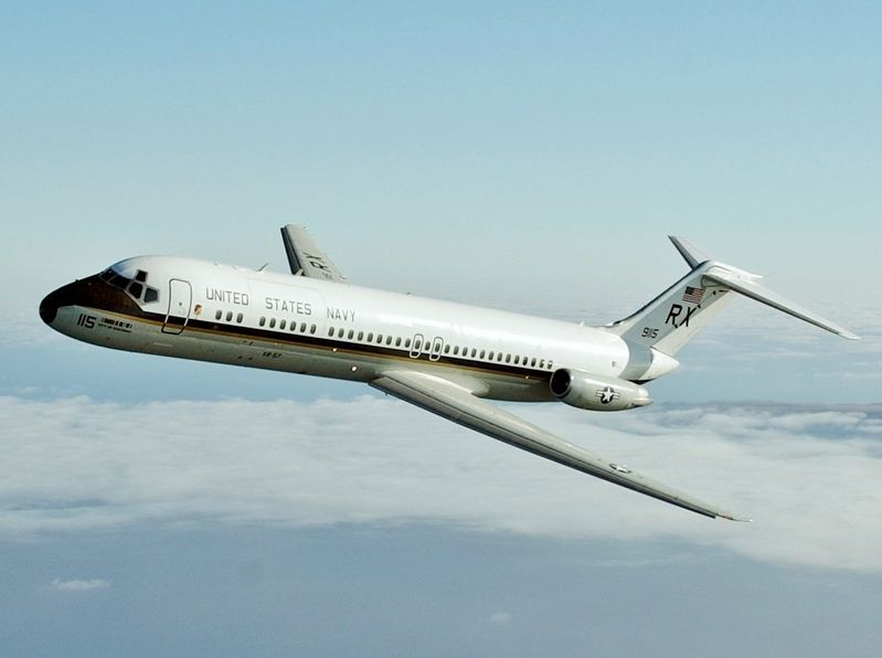 A C-9B Skytrain II from the Conquistadors of Fleet Logistics Squadron image. Click for full size.