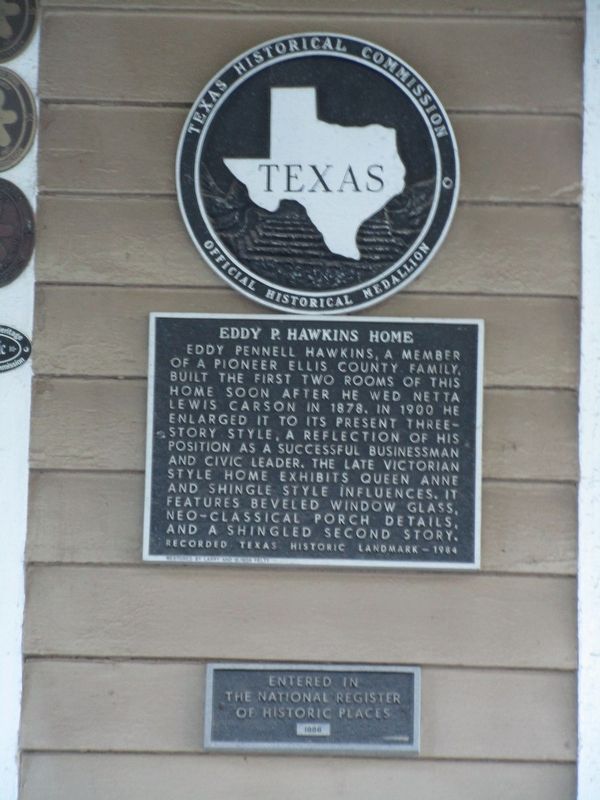 Eddy O. Hawkins Home Marker image. Click for full size.