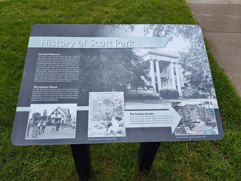 History of Scott Park Marker image. Click for full size.