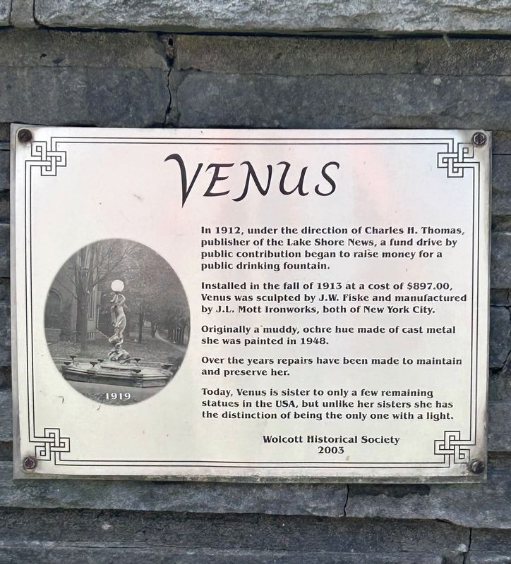 Venus Fountain Marker. Click for full size. Venus Fountain Marker image. Click for full size.