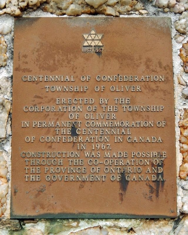 Centennial of Confederation (<i>top marker</i>). Click for full size. Centennial of Confederation (<i>top marker</i>) image. Click for full size.