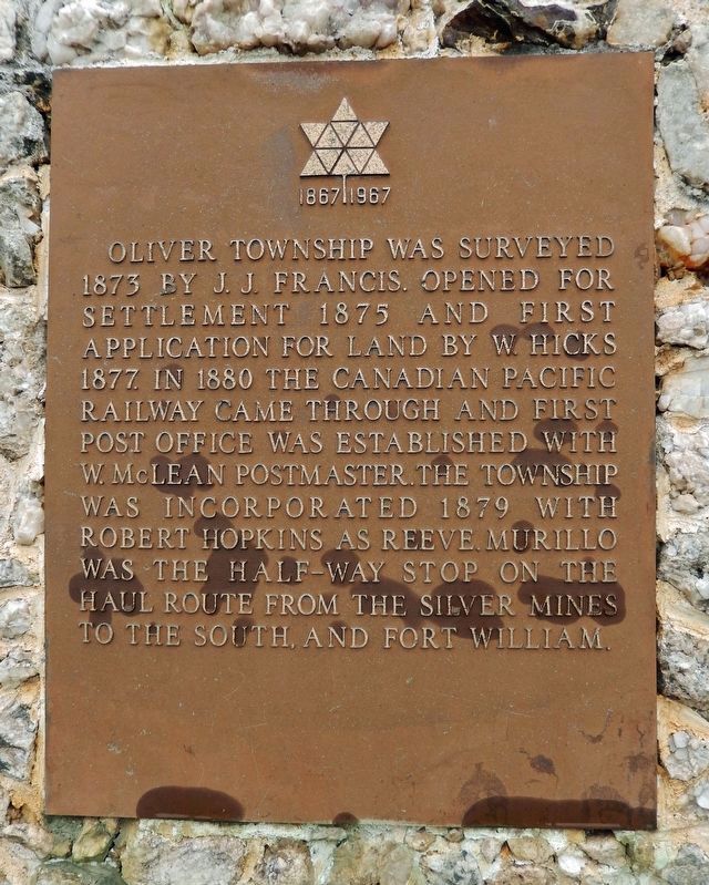 Oliver Township (<i>bottom marker</i>). Click for full size. Oliver Township (<i>bottom marker</i>) image. Click for full size.