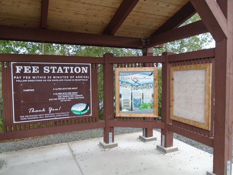 Welcome to Moon Lake State Recreation Site Marker. Click for full size. Welcome to Moon Lake State Recreation Site Marker image. Click for full size.