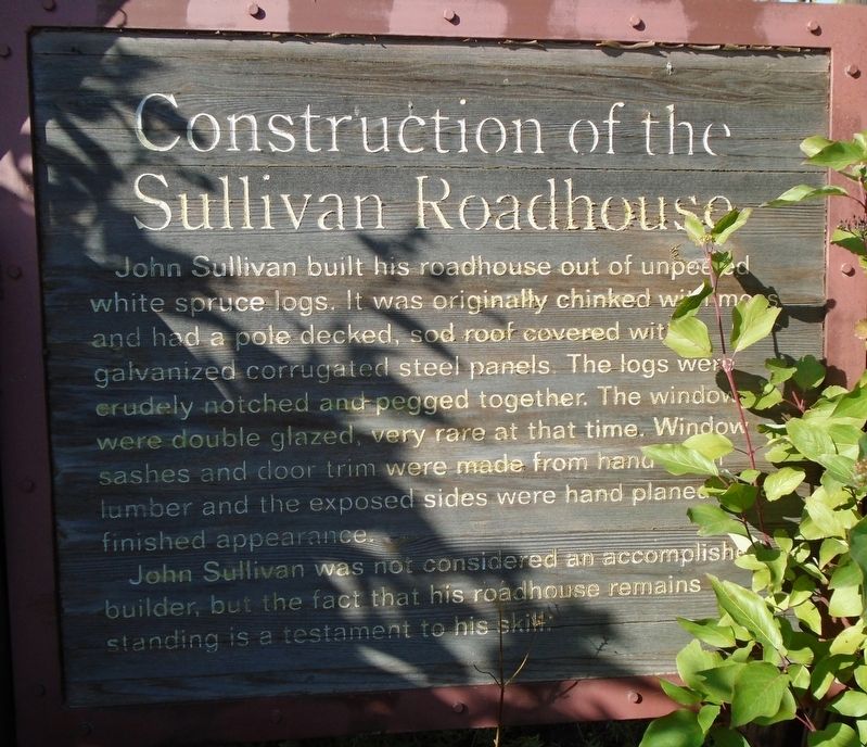 Construction of the Sullivan Roadhouse Marker. Click for full size. Construction of the Sullivan Roadhouse Marker image. Click for full size.
