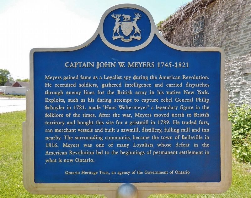 Captain John W. Meyers Marker <br>(<i>east side • English</i>). Click for full size. Captain John W. Meyers Marker <br>(<i>east side • English</i>) image. Click for full size.