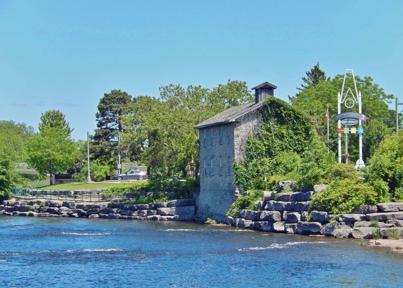 Moira River & 1879 Limestone Factory Building. Click for full size. Moira River & 1879 Limestone Factory Building image. Click for full size.