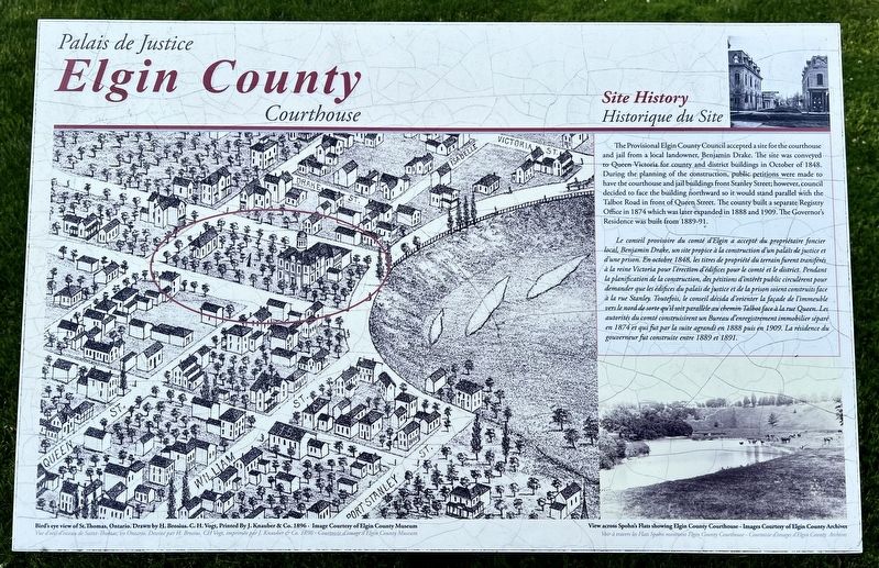 Elgin County Courthouse/ Palais de Justice Elgin County Marker image. Click for full size.