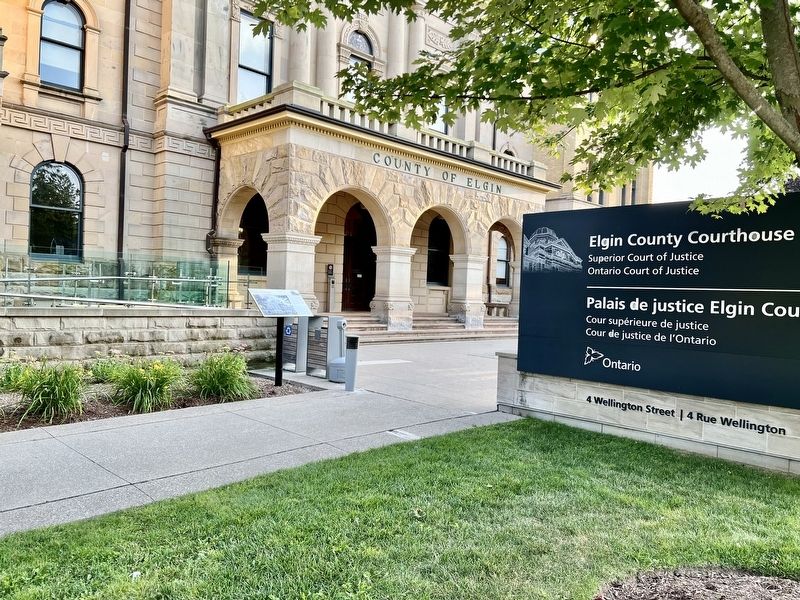 Elgin County Courthouse/ Palais de Justice Elgin County Marker image. Click for full size.