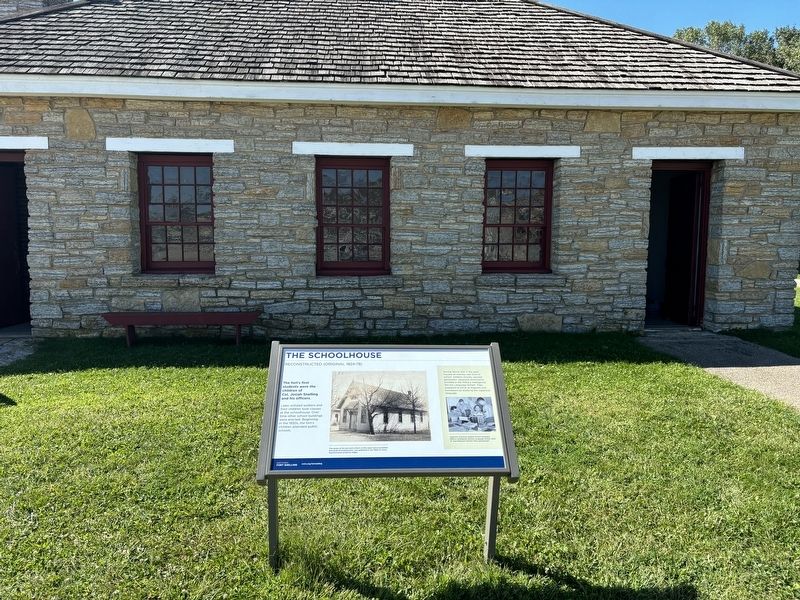 The Schoolhouse and Marker image. Click for full size.