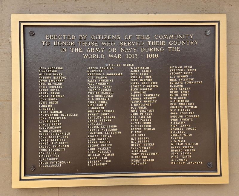 Herminie World War I Honor Roll Marker image. Click for full size.