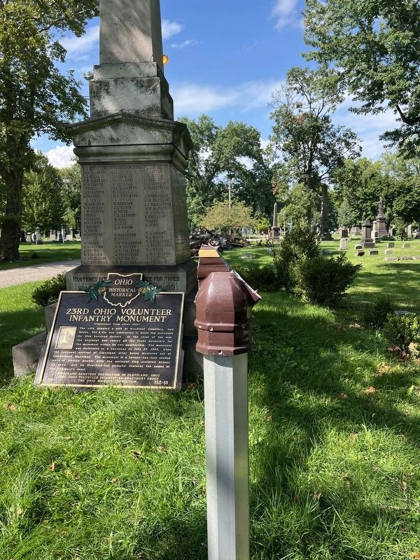 The marker in its location as of September 2024 image. Click for full size.