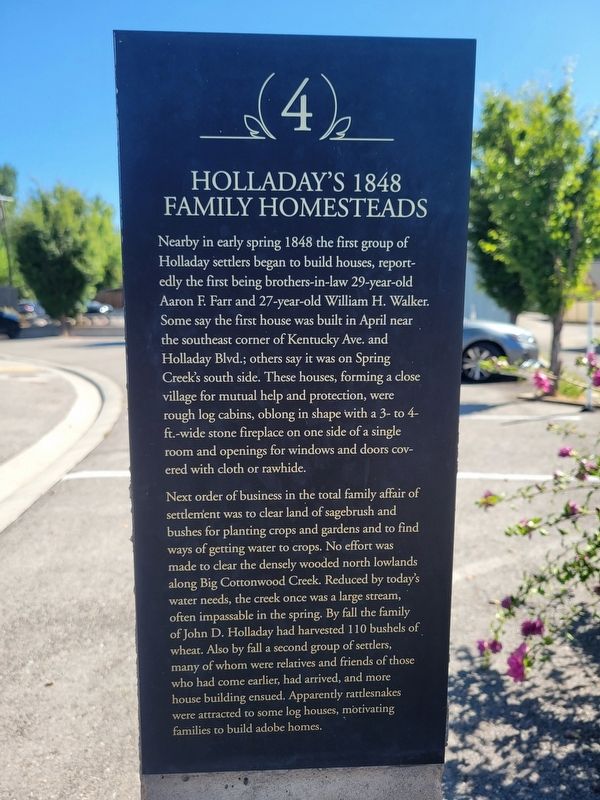 Holladay's 1848 Family Homesteads Marker image. Click for full size.