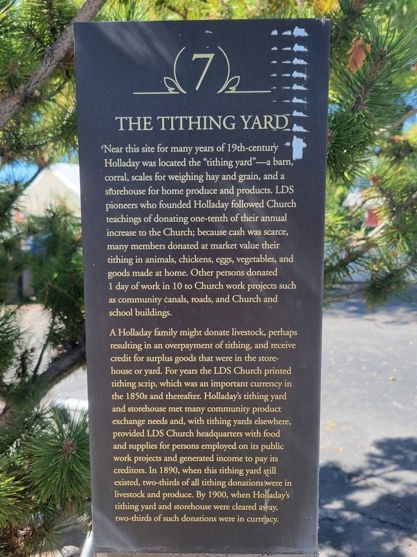 The Tithing Yard Marker. Click for full size. The Tithing Yard Marker image. Click for full size.