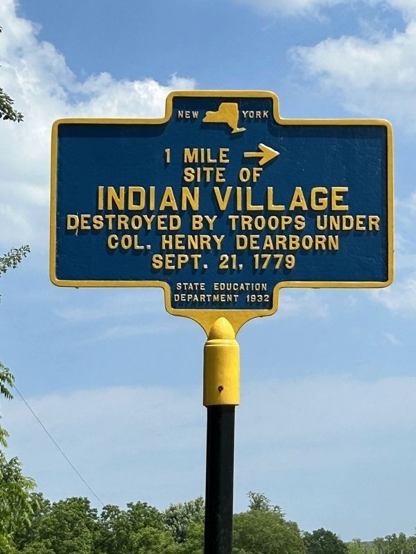 Site of Indian Village Marker. Click for full size. Site of Indian Village Marker image. Click for full size.