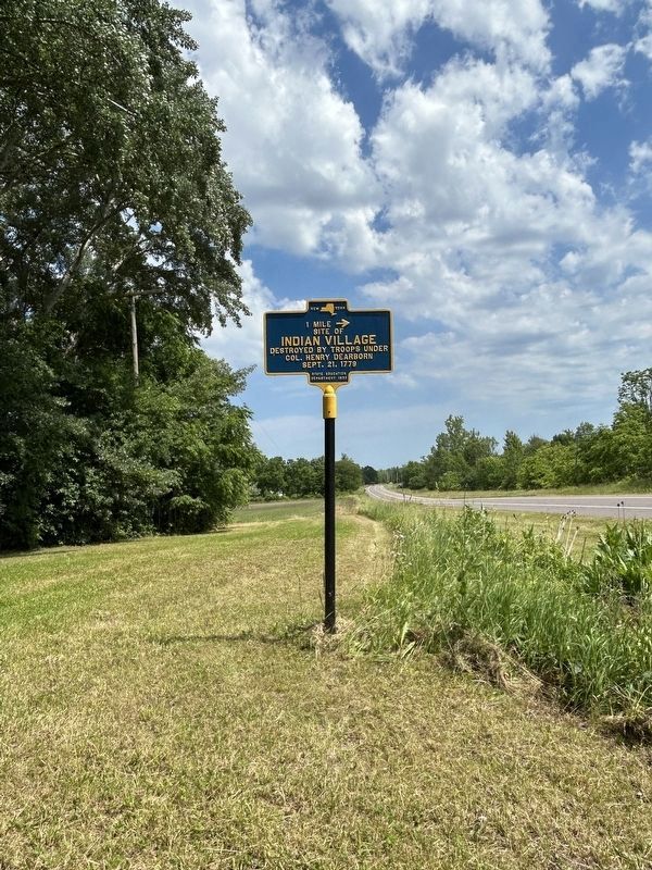Site of Indian Village Marker. Click for full size. Site of Indian Village Marker image. Click for full size.