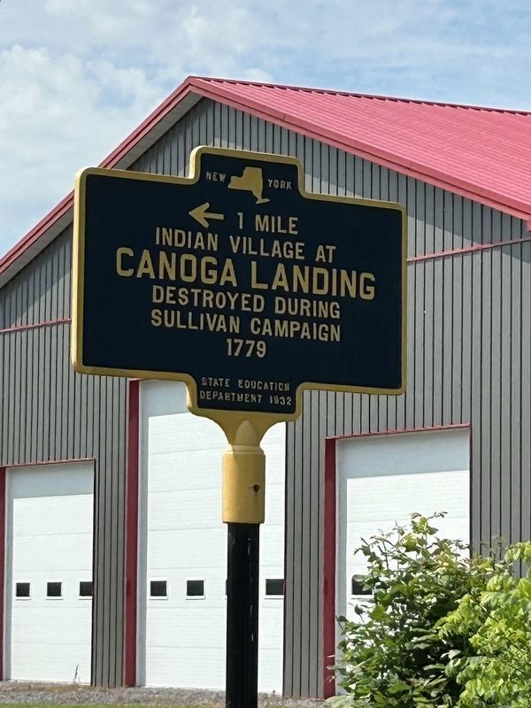 Indian Village at Canoga Landing Marker. Click for full size. Indian Village at Canoga Landing Marker image. Click for full size.