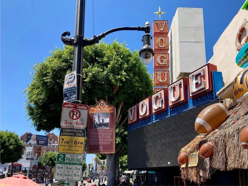Vogue Theatre and Marker. Click for full size. Vogue Theatre and Marker image. Click for full size.