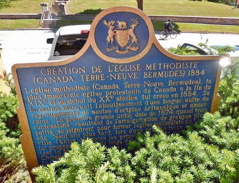 Création de l'Église méthodiste<br>(<i>west side of marker</i>). Click for full size. Création de l'Église méthodiste<br>(<i>west side of marker</i>) image. Click for full size.